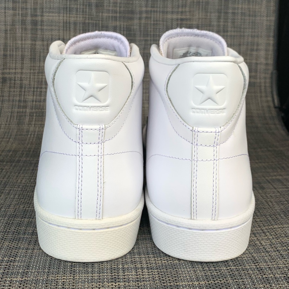 Converse White High-Top Leather Sneakers - Picture 8 of 14